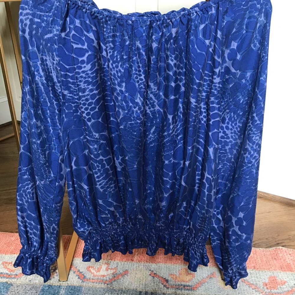 Rachel Zoe silk blue blouse